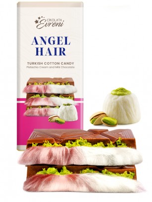 Chocolate Dubái Angel Hair | Fresa y Pistacho 90g.