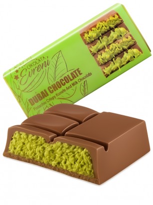 Chocolate Dubai de Kataifi y Crema de Pistacho 95g.