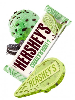 Chocolate Hershey's Cookies & Mint Ice Cream