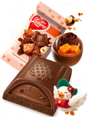 Chocolatina de Caramel Salty y Avellana | Laura | Laura | Dairy Sweets 54g.