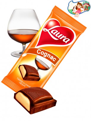 Chocolate Laura de Crema de Coñac 92 grs.