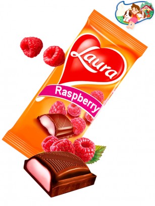 Chocolate Laura de Crema de Frambuesas 92 grs.