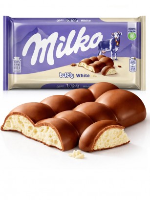 Chocolate Milka relleno de Mousse de Chocolate Blanco 95g.