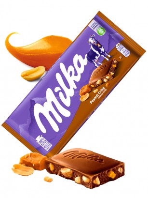 Chocolate Milka Relleno de Cacahuete y Caramelo 90 grs.