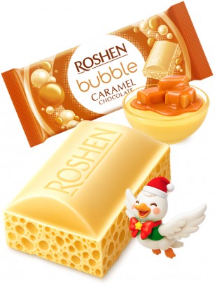 Chocolate Roshen de Mousse de Choco Blanco y Toffe | Dairy Sweets 80g.
