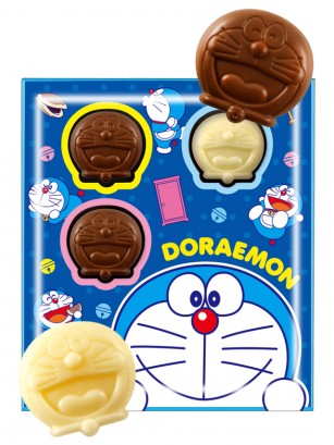 Bombones de Chocolate y Chocolate Blanco con Carita Doraemon 30 grs.