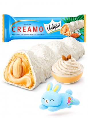 Chocolatina Waffer Crema Choco Blanco Coco y Almendra | Dulce Pascua 29g.