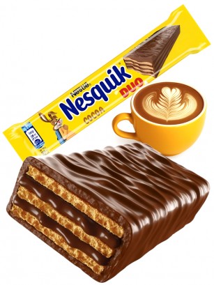 Waffer Nesquik con Cacao Recubierta de Chocolate | Dairy Sweets 26g.