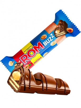 Chocolatina de Crema de Chocolate y Avellanas | ROM Buzz 50 grs