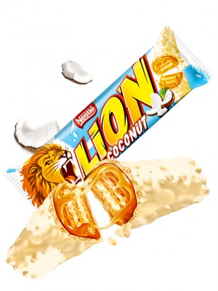 Barrita de Chocolate Blanco y Coco | Lion Nestle 40 grs.