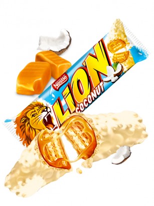 Barrita de Chocolate Blanco y Coco | Lion Nestle 40 grs.
