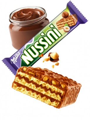 Barrita de Chocolate Milka con Avellanas | Nussini 31 grs.