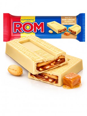 Chocolatina de Choco Blanco | Salty Caramel y Cacahuetes 44g.