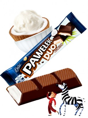 Chocolatina de Crema de Coco | Premium Wedel Lotte 44 grs.