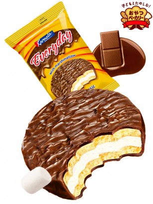 Galleta estilo Choco Pie Bañada en Cacao rellenas de Crema | 1 Unidad.