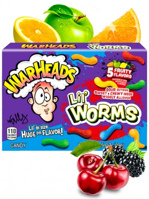 Chuches Ácidas Pequeños Gusanos Sabor Frutas | 5 Variedades 99 grs.