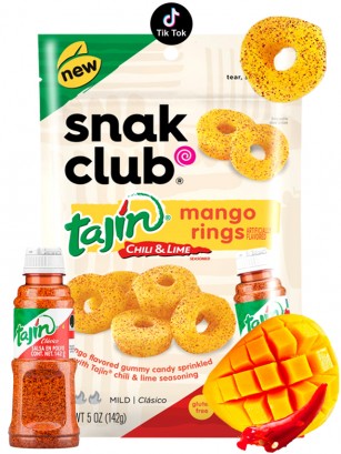 Chuches Aros de Mango con Chile y Lima | Tajín 142 grs.