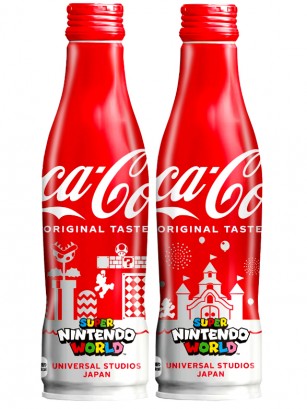 Coca Cola Japonesa Botella Aluminio | Ed. Limitada Super Nintendo World | 250 ml