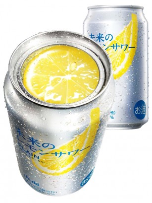 Cóctel Japonés Lemon Sour Plain | Con Rodaja de Limón Real 345 ml.