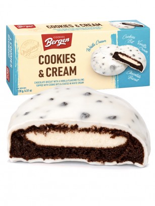 Galletas de Chocolate cubiertas de Cookies & Cream 128g.