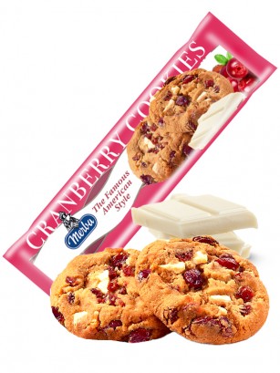 Big Cookies de Toppings de Chocolate Blanco y Arándanos Rojos 150 grs.