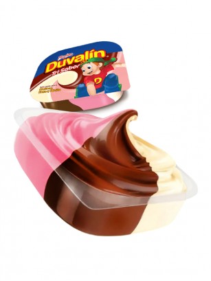 Crema de Untar Trisabor | Fresa, Nocciola y Vainilla | Duvalín 15 grs.