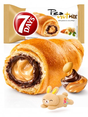 Cruasán de Chocolate y Crema de Cacahuete | Dulce Pascua 80g.