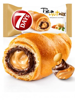 Cruasán de Chocolate y Crema de Cacahuete | 7 Days 80g.