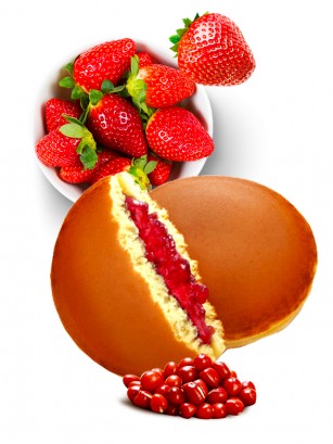 Mini Dorayaki de Crema de Azuki y Fresas | Unidad 20 grs.