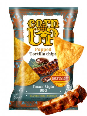 Nachos Corn Up sabor Costillar BBQ | Sin Gluten 60g.