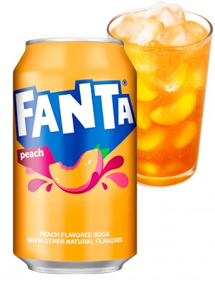 Fanta de Melocotón USA 355 ml.