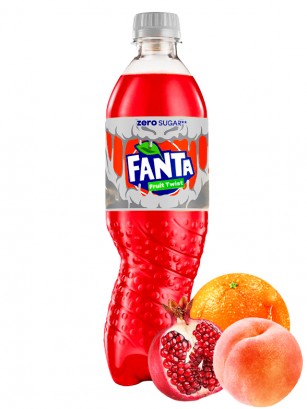 Fanta Twist Fruit ZERO | Melocotón, Maracuyá y Naranja | 500 ml