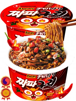 Fideos Ramen Coreanos Salteados Angry Chapa-Guri Super Spicy | Japan ilbon Edition 114 grs.