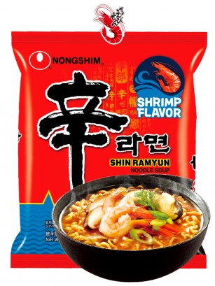 Fideos Ramen Coreanos Shinramyun Sabor a Gamba 120 grs.