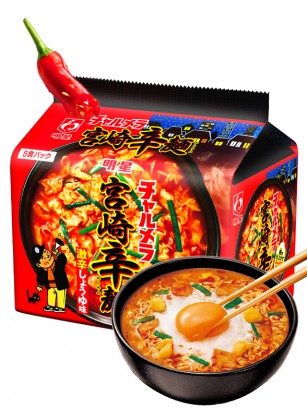 Fideos Ramen Hot & Spicy con Huevo | Receta Meisei Charmera | Unidad 96 grs.