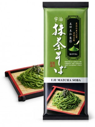 Fideos Soba Kanesu de Matcha 200g.