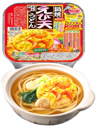 Fideos Udon Frescos Nabeyaki con Tempura 220g.
