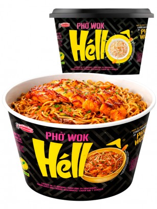 Yakisoba Vietnamita de Arroz y Pollo, Ajo y Cebolla Pho Wok | Bowl 76g. | Sin Gluten