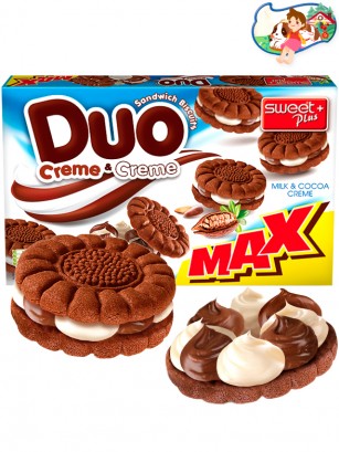 Galletas de Cacao con Doble Crema de Chocolate y Leche | ODuo 270 grs.