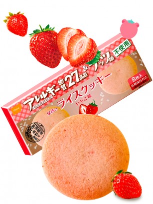 Galletas de Arroz de Niigata con Fresas | Onisi Ichigo 48 grs.