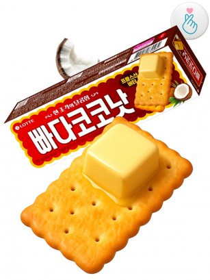 Galletas Coreanas de Mantequilla y Coco 100g.