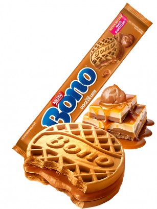 Galletas Sandwich de Dulce de Leche | Nestle Bono 90g.