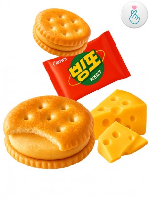 Galletas Saladas Coreanas de Crema de Queso Dulce | Unidad Pocket