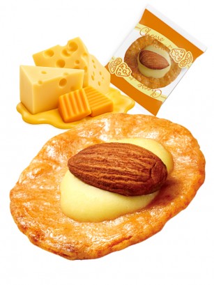 Galleta Senbei de Arroz con Quesos y Almendra | Pocket