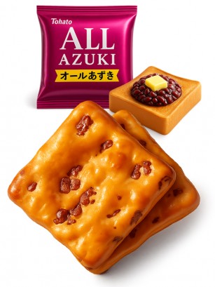 Galletas Hojaldradas | Sabor Tostadas de Azuki y Mantequilla | Ogura Toast | Unidad