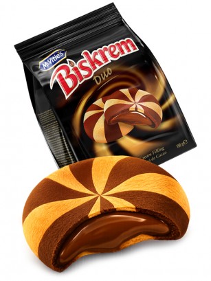 Galletas de Doble Cacao con Crema de Chocolate y Leche 150 grs.