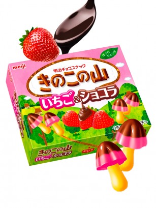 Galletitas Kinoko de Fresa con Chocolate 64 grs. | Tokyo Ginza Essentials