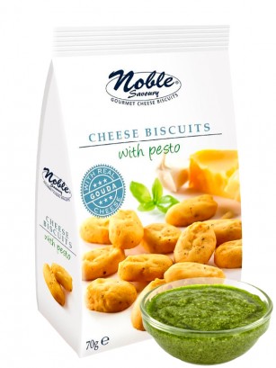 Galletitas de Queso Gouda y Pesto | Noble 70 grs.