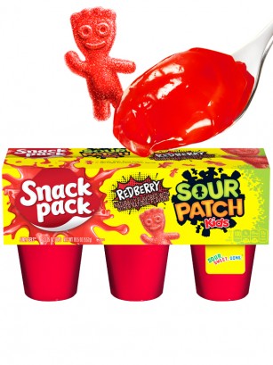 Gelatinas de Chuches Ácidas Sour Patch Kids Frutos Rojos | Pack 3 Uds.