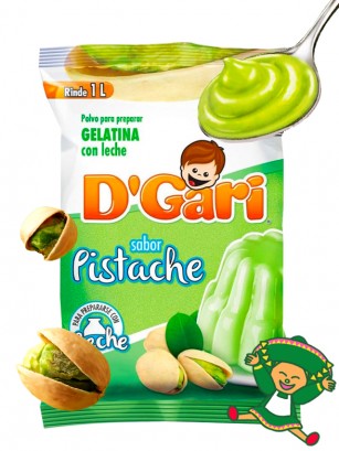 Preparado de Gelatina de Pistacho | D'Gari | PURO MÉXICO! ! 120 grs.